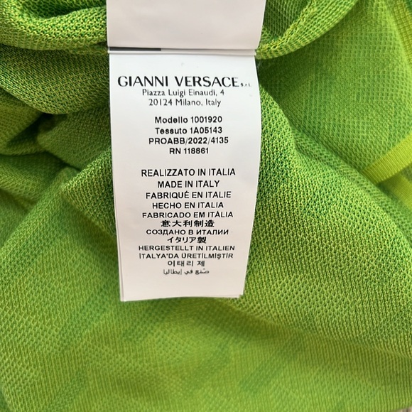 Versace La Greca Jacquard Mock Neck Silk Blend Sweater - Picture 15 of 16